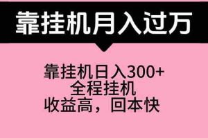 （10572期）靠挂机，月入过万，特别适合宝爸宝妈学生党，工作室特别推荐