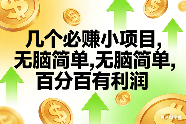 (16988期)10个必赚小项目,无脑简单,百分百有利润,副业首选,日入200+