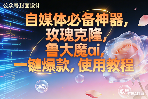 (17242期)玫瑰克隆神器,ai鲁大魔,自媒体必备工具,一键爆款神器,详细教程。