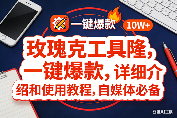 （17352期）玫瑰克隆神器，ai鲁大魔，自媒体必备工具，一键爆款神器，详细教程。